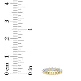 3Cttw Oval Shaped Lab Grown Diamond ( F / VS ) Eternity Band set in 14K Yellow Gold - Size 7