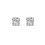 4Cttw Round Shaped Lab Grown Diamond (G/VS) Stud Earrings in 14K White Gold