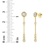Ladies Bezel-Set Lab-Grown Diamond Earrings