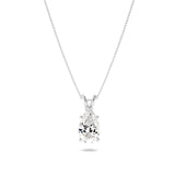1Cttw Pear Shaped Lab Grown Diamond (F/VS) Split Bale Solitaire Pendant in 14K Gold
