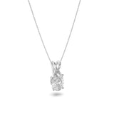 1Cttw Pear Shaped Lab Grown Diamond (F/VS) Split Bale Solitaire Pendant in 14K Gold