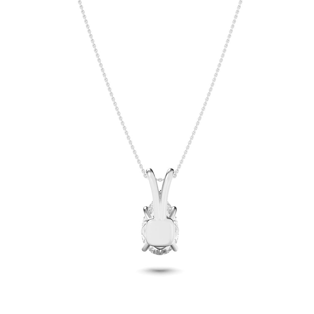 1Cttw Pear Shaped Lab Grown Diamond (F/VS) Split Bale Solitaire Pendant in 14K Gold