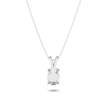 1Cttw Pear Shaped Lab Grown Diamond (F/VS) Split Bale Solitaire Pendant in 14K Gold