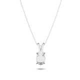 1Cttw Pear Shaped Lab Grown Diamond (F/VS) Split Bale Solitaire Pendant in 14K Gold