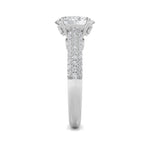 1.5Cttw Oval Shaped Lab Grown Diamond (F/VS) Hidden Halo Accented Engagement Ring in 14K Gold