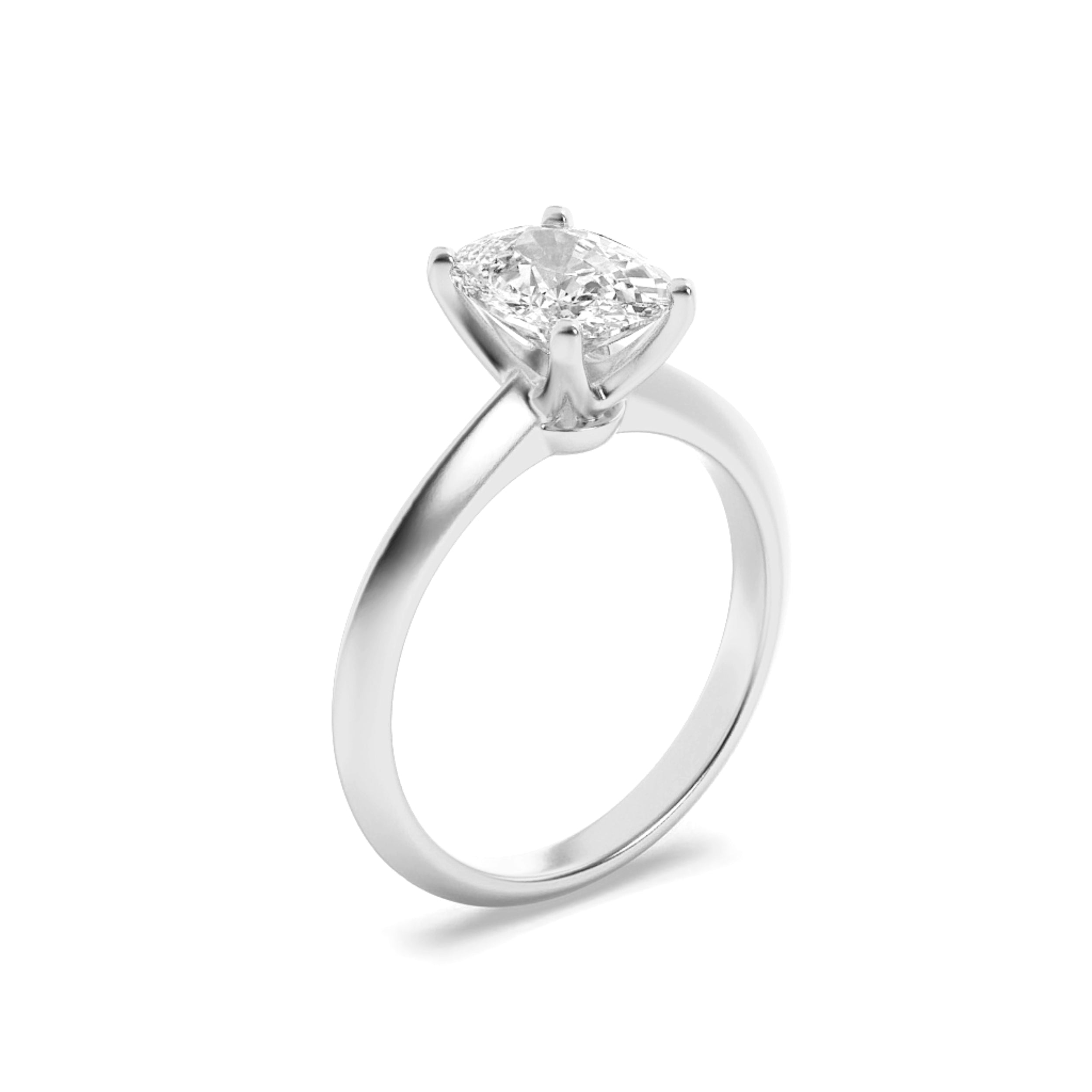 1.5Cttw Elongated Cushion Shaped Lab Grown Diamond (F/VS) Knife Edge Shank Solitaire Engagement Ring in 14K Gold