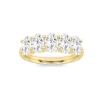 2Cttw Oval Shaped Lab Grown Diamond (F/VS) Five Stone Band Ring in 14K Gold
