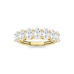 2Cttw Oval Shaped Lab Grown Diamond (F/VS) Seven Stone Band Ring in 14K Gold