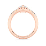 2Cttw Pear Shaped Lab Grown Diamond (F/VS) Accented Solitaire Fancy Engagement Ring in 14K Gold