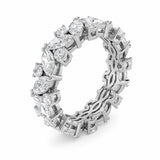 3Cttw Marquise Shaped Lab Grown Diamond (F/VS) Eternity Band Ring in 14K Gold - Size 7