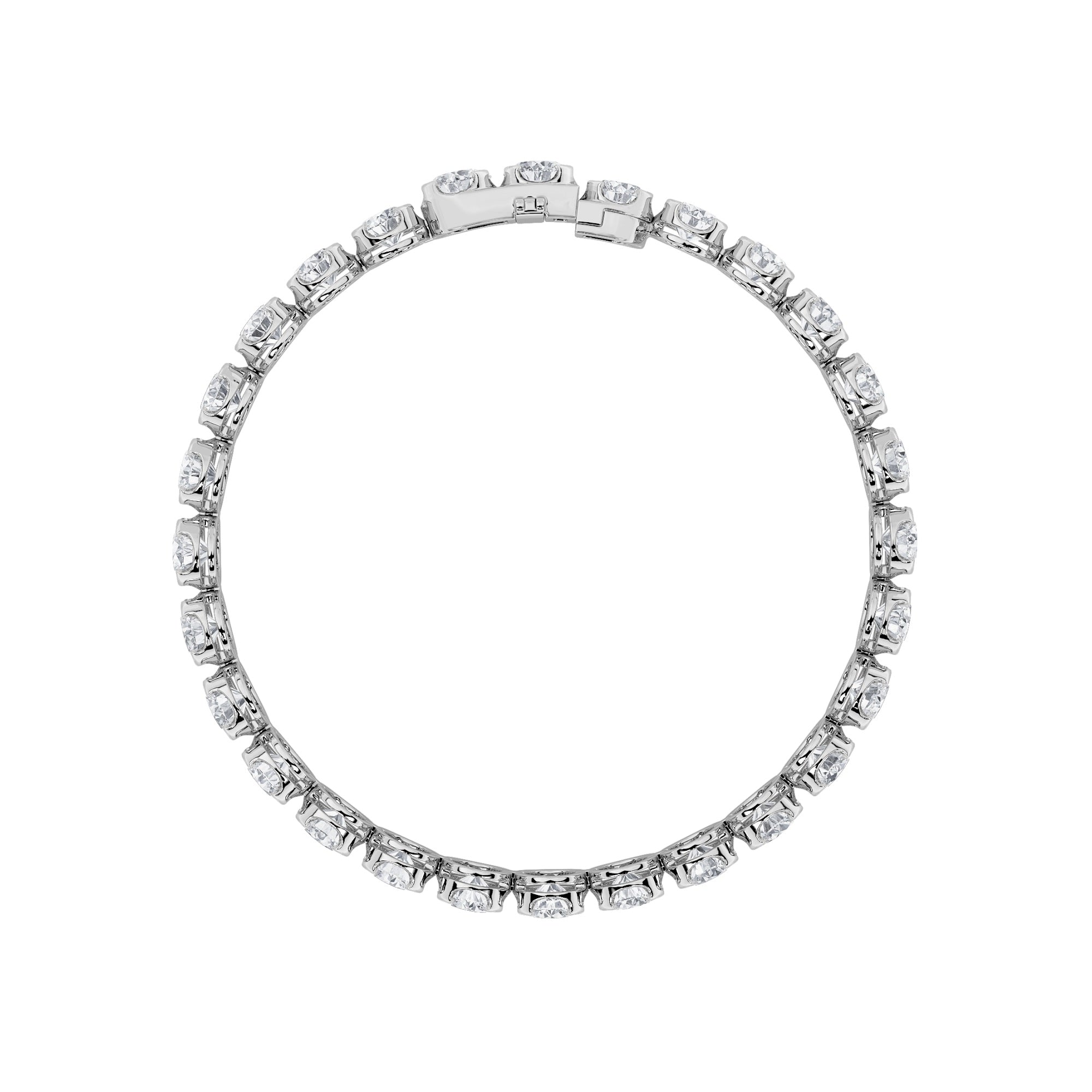 12Cttw Round Shaped Lab Grown Diamond (F/VS)  Bracelet in 14K Gold