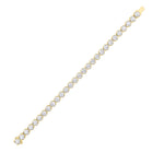 12Cttw Round Shaped Lab Grown Diamond (F/VS)  Bracelet in 14K Gold