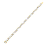12Cttw Round Shaped Lab Grown Diamond (F/VS)  Bracelet in 14K Gold