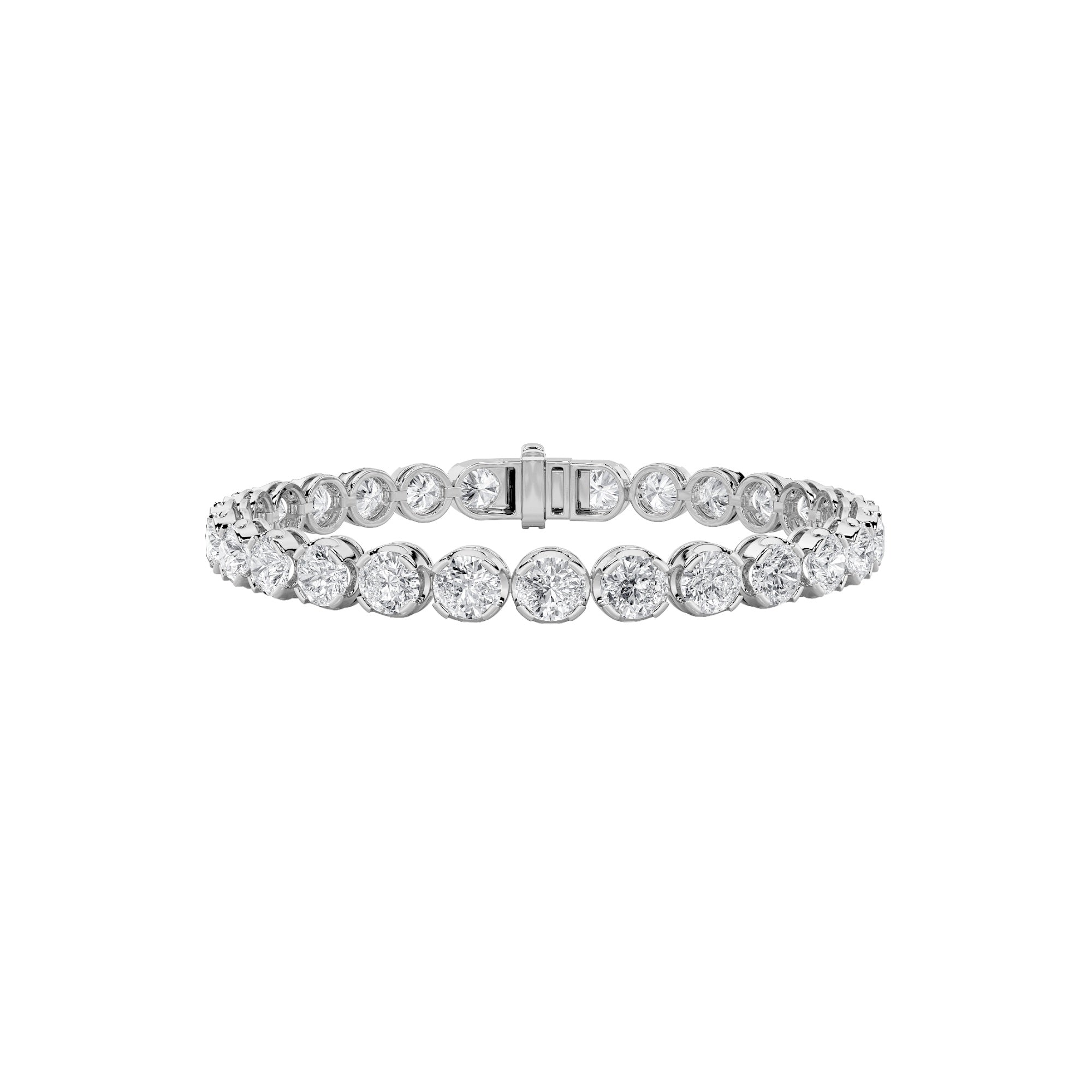 6Cttw Round Shaped Lab Grown Diamond (F/VS)  Bracelet in 14K Gold