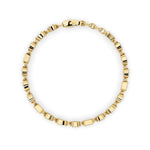 4Cttw Emerald Shaped Lab Grown Diamond (F/VS) Mix Shaped Bezel Set  Bracelet in 14K Gold