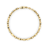4Cttw Emerald Shaped Lab Grown Diamond (F/VS) Mix Shaped Bezel Set  Bracelet in 14K Gold
