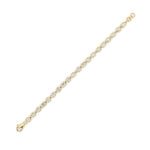 4Cttw Emerald Shaped Lab Grown Diamond (F/VS) Mix Shaped Bezel Set  Bracelet in 14K Gold