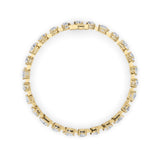 10.25Cttw Round Shaped Lab Grown Diamond (F/VS)  Bracelet in 14K Gold
