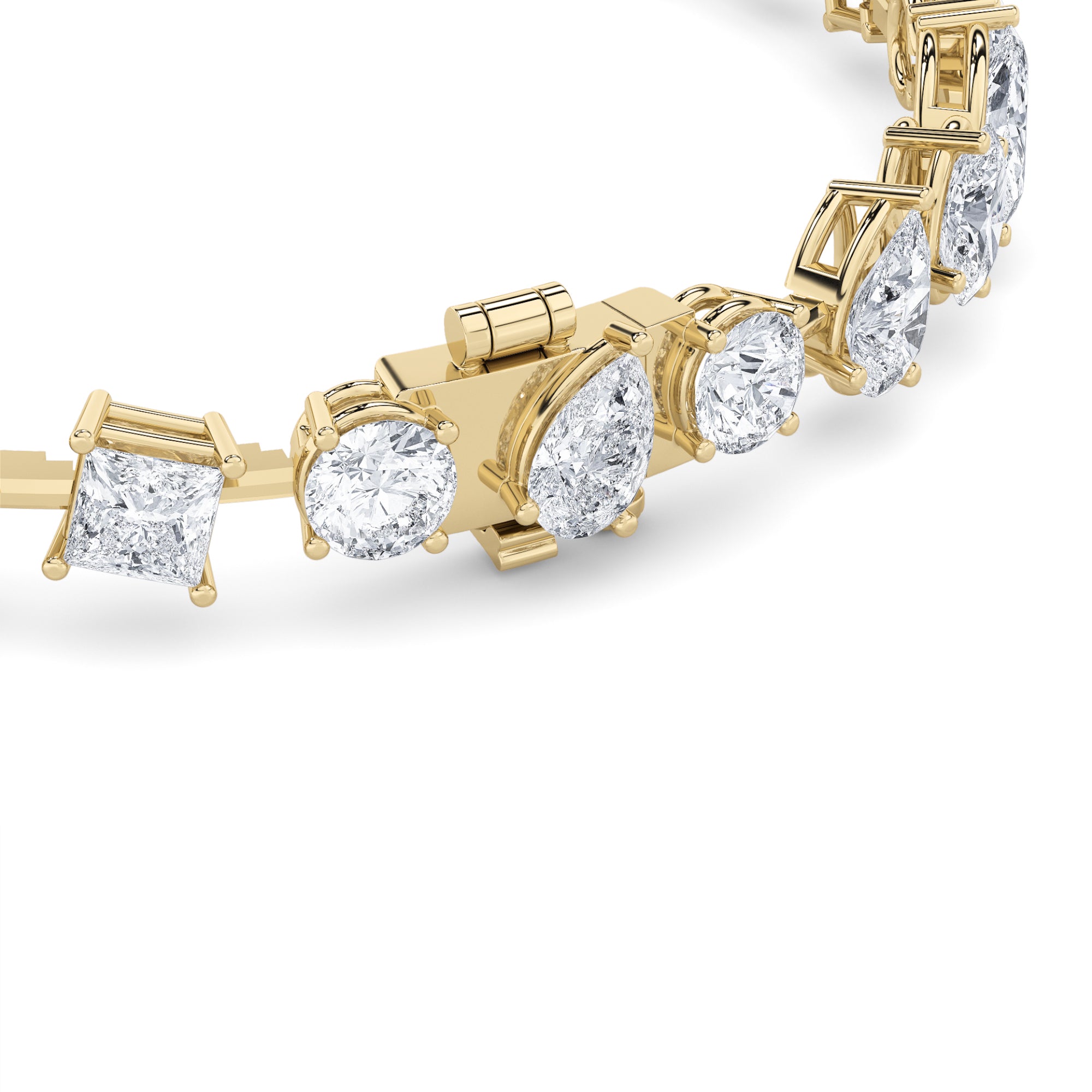 10.25Cttw Round Shaped Lab Grown Diamond (F/VS)  Bracelet in 14K Gold