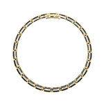 15Cttw Emerald Shaped Lab Grown Diamond (F/VS) East West Bezel Set Bracelet in 14K Gold