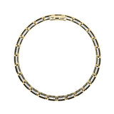 15Cttw Emerald Shaped Lab Grown Diamond (F/VS) East West Bezel Set Bracelet in 14K Gold
