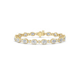 Oval Lab Grown Diamond (F/VS ) Bracelet Bracelet in 14K Gold