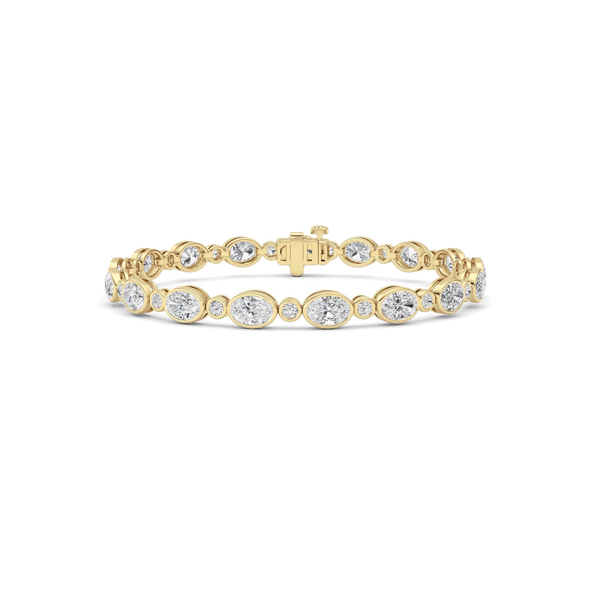 Oval Lab Grown Diamond (F/VS ) Bracelet Bracelet in 14K Gold