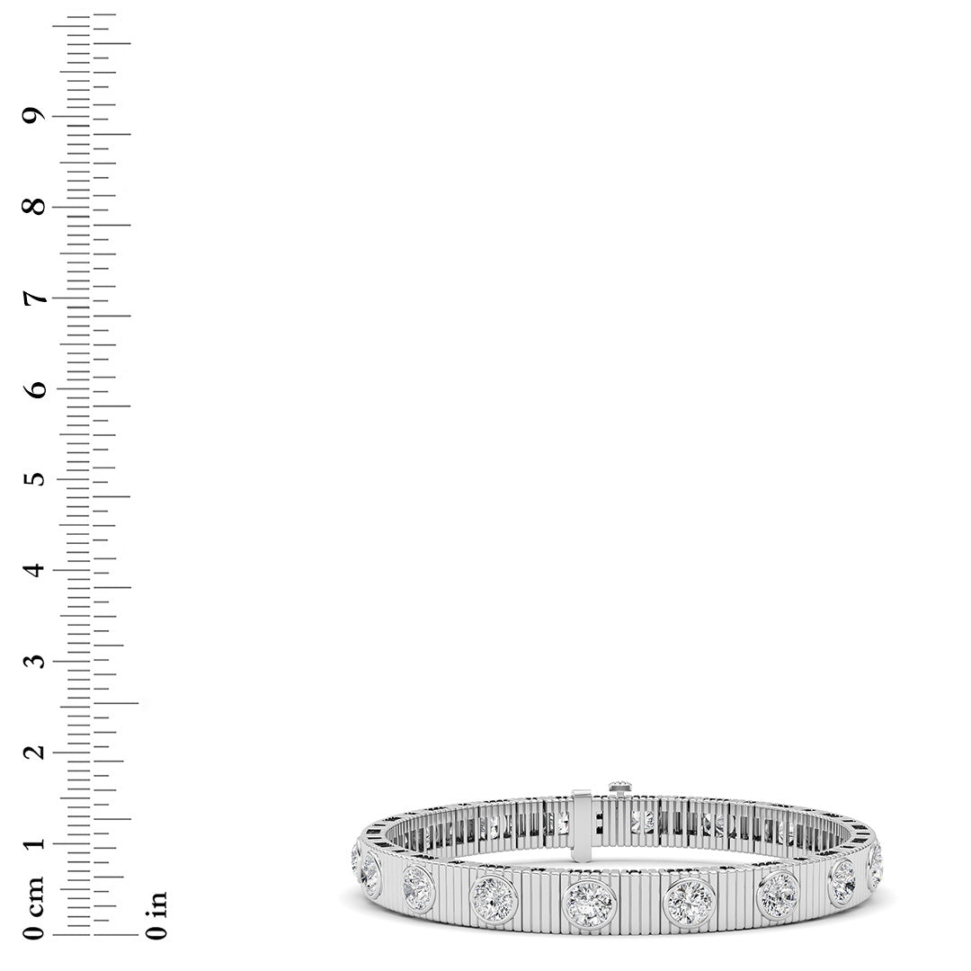 Round Lab Grown Diamond (F/VS ) Bracelet Bracelet in 14K Gold