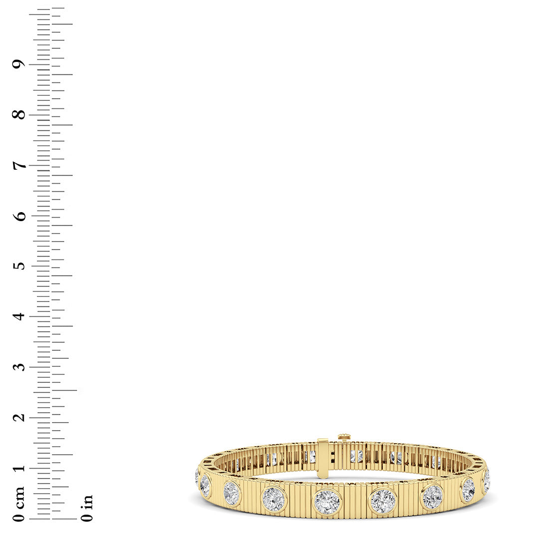 Round Lab Grown Diamond (F/VS ) Bracelet Bracelet in 14K Gold