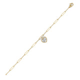 Heart Lab Grown Diamond (F/VS ) Bracelet Bracelet in 14K Gold