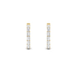 3.5Cttw Emerald Shaped Lab Grown Diamond (F/VS)  Earrings in 14K Gold