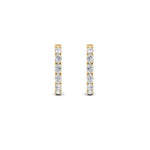 4Cttw Oval Shaped Lab Grown Diamond (F/VS) Inside Out Hoop Earrings in 14K Gold