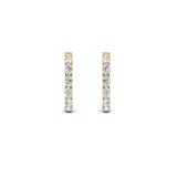 4Cttw Oval Shaped Lab Grown Diamond (F/VS) Inside Out Hoop Earrings in 14K Gold