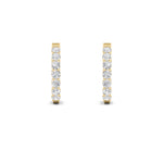 4Cttw Round Shaped Lab Grown Diamond (F/VS) Inside Out Hoop Earrings in 14K Gold