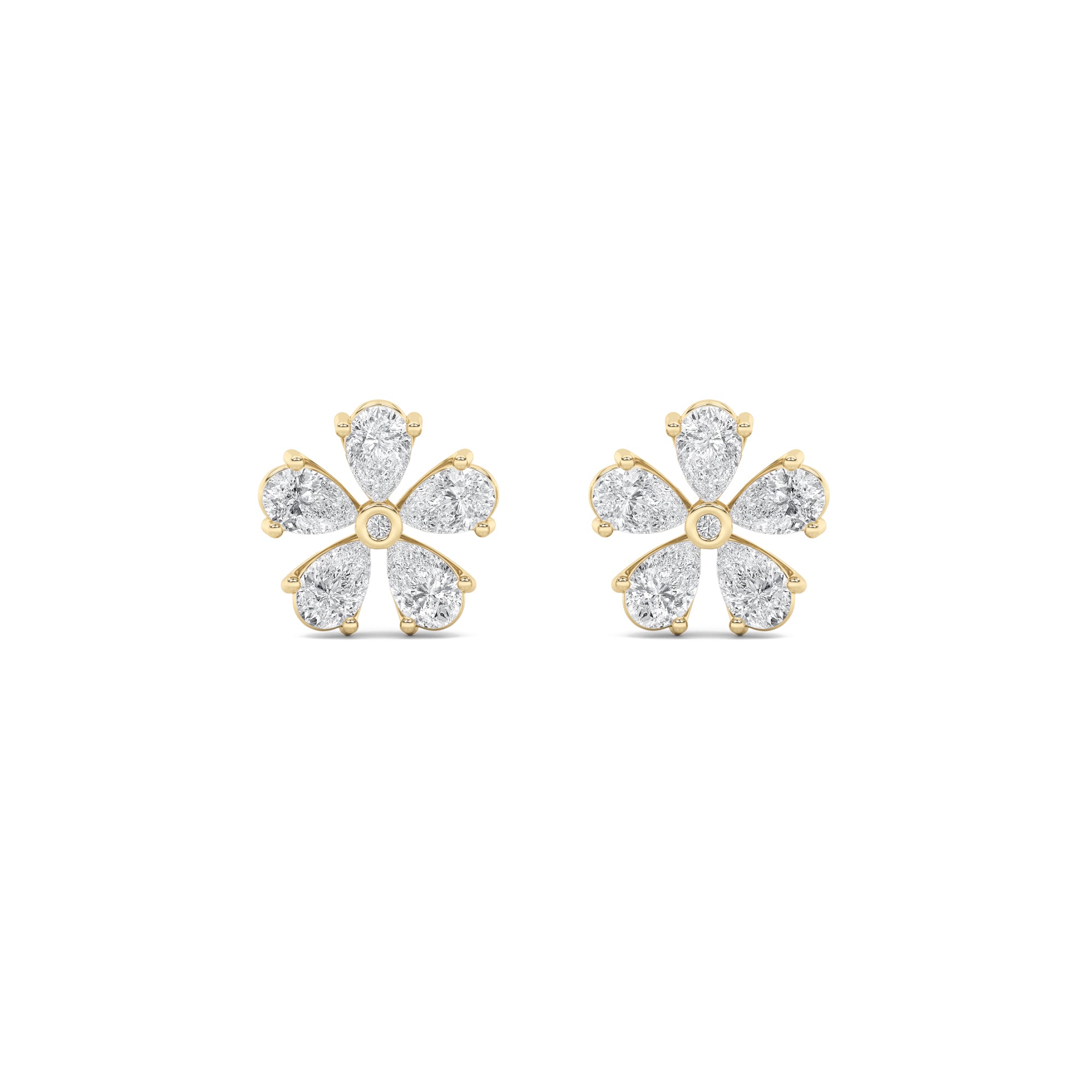 1.5Cttw Pear Shaped Lab Grown Diamond (F/VS)  Earrings in 14K Gold