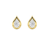 2Cttw Pear Shaped Lab Grown Diamond (F/VS) Stud Earrings in 14K Gold