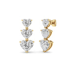 Heart Lab Grown Diamond (F/VS ) Ear Earrings in 14K Gold