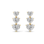 Heart Lab Grown Diamond (F/VS ) Ear Earrings in 14K Gold
