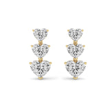 Heart Lab Grown Diamond (F/VS ) Ear Earrings in 14K Gold