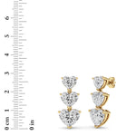 Heart Lab Grown Diamond (F/VS ) Ear Earrings in 14K Gold