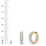 Emerald Lab Grown Diamond (F/VS ) Ear Earrings in 14K Gold