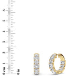 Emerald Lab Grown Diamond (F/VS ) Ear Earrings in 14K Gold