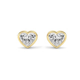 Heart Lab Grown Diamond (F/VS ) Ear Earrings in 14K Gold