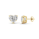 Heart Lab Grown Diamond (F/VS ) Ear Earrings in 14K Gold