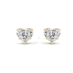 Heart Lab Grown Diamond (F/VS ) Ear Earrings in 14K Gold