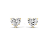 Heart Lab Grown Diamond (F/VS ) Ear Earrings in 14K Gold