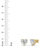 Heart Lab Grown Diamond (F/VS ) Ear Earrings in 14K Gold