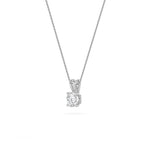 1Cttw Round Shaped Lab Grown Diamond (F/VS) Split Bale Solitaire Pendant in 14K Gold