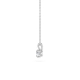 1Cttw Round Shaped Lab Grown Diamond (F/VS) Split Bale Solitaire Pendant in 14K Gold