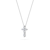 1.5Cttw Marquise Shaped Lab Grown Diamond (F/VS) Cross Pendant in 14K Gold